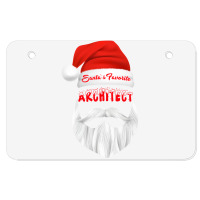 Santas Favorite Architect Funny Christmas Gifts Stars Atv License Plate | Artistshot