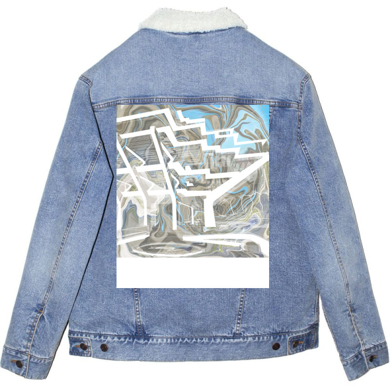 Geisel Library In Ecopop Landscape Brutalist Modern Architecture Art 7 Unisex Sherpa-lined Denim Jacket | Artistshot