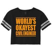 Worlds Okayest Civil Engineer Yellow Scorecard Crop Tee | Artistshot