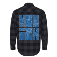 Munich Germany City Map Typography Blueprint Flannel Shirt | Artistshot