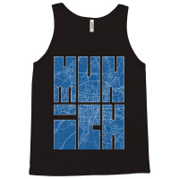 Munich Germany City Map Typography Blueprint Tank Top | Artistshot