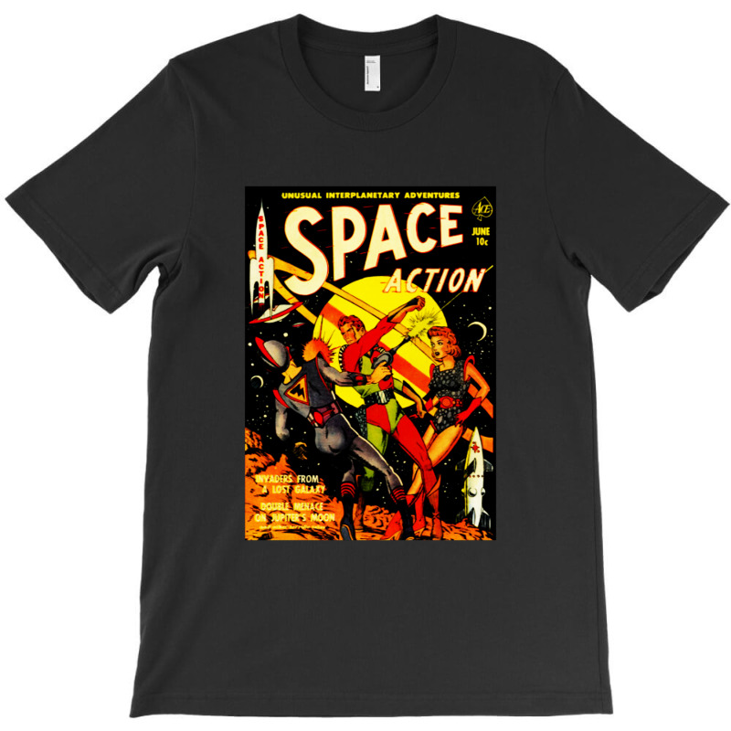 Space Action T-shirt | Artistshot