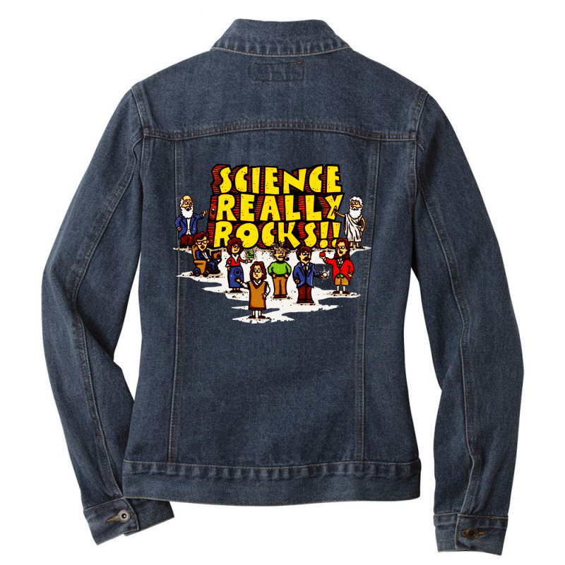 Science Really Rocks Ladies Denim Jacket by Pinkbubbles | Artistshot