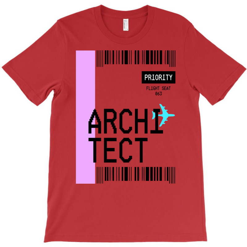 Plane Ticket Profession Pocket Design Architect 70s T-shirt | Artistshot