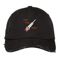 Next Stop Mars Rocket Nostalgia Vintage Cap | Artistshot