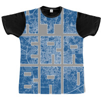 Hyderabad India City Map Typography Blueprint Graphic T-shirt | Artistshot