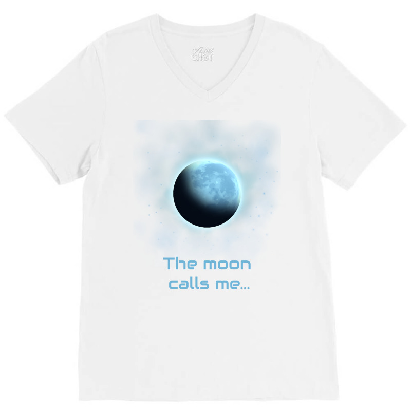 The Moon Calls Me Red V-neck Tee | Artistshot