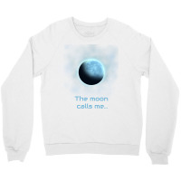 The Moon Calls Me Red Crewneck Sweatshirt | Artistshot