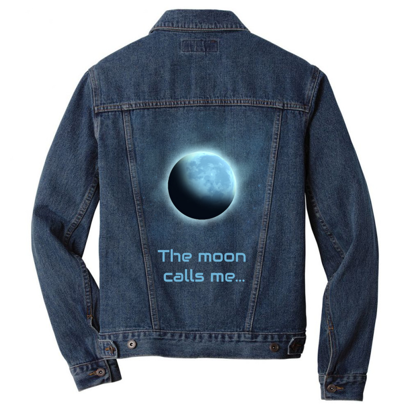 The Moon Calls Me Red Men Denim Jacket | Artistshot