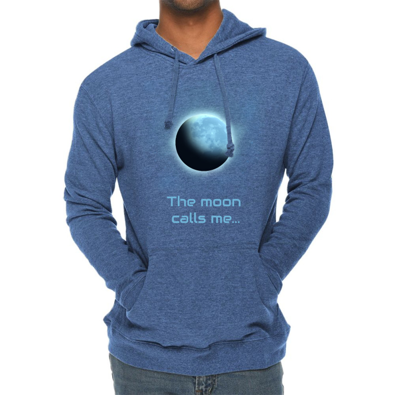 The Moon Calls Me Red Lightweight Hoodie | Artistshot