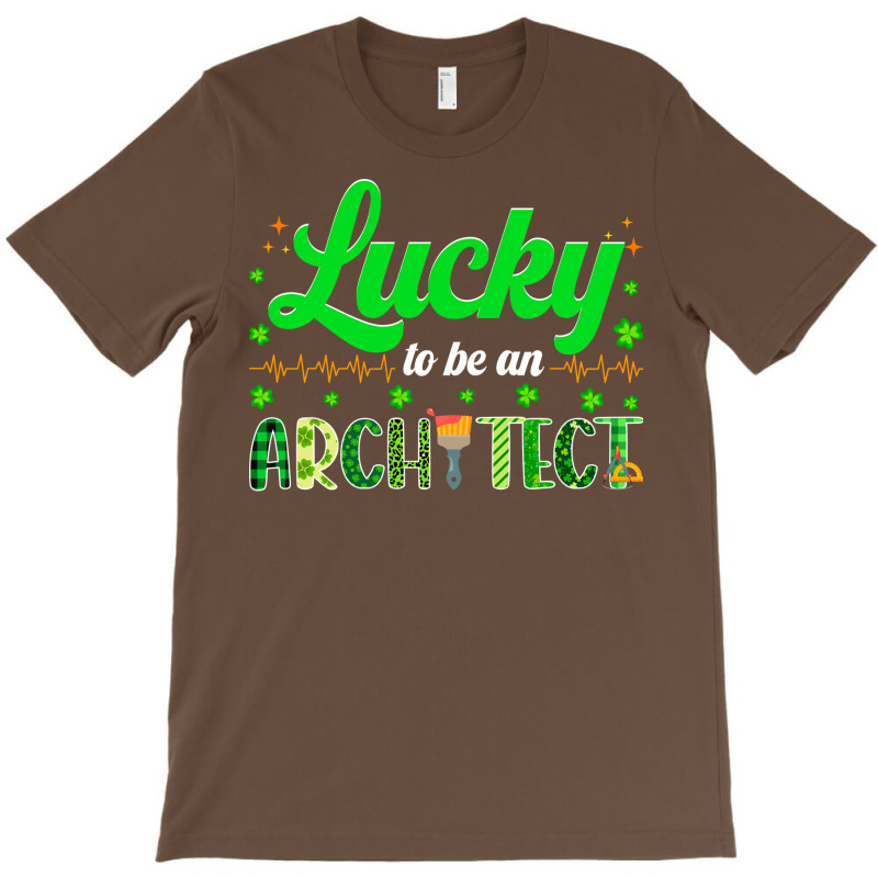 Retro Lucky To Be An Architect Shamrock Irish Patricks Day Hippie T-shirt | Artistshot