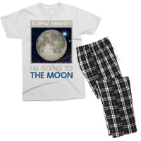 Screw Gravity Im Going To The Moon Moon Lunar Space Lover Men's T-shirt Pajama Set | Artistshot