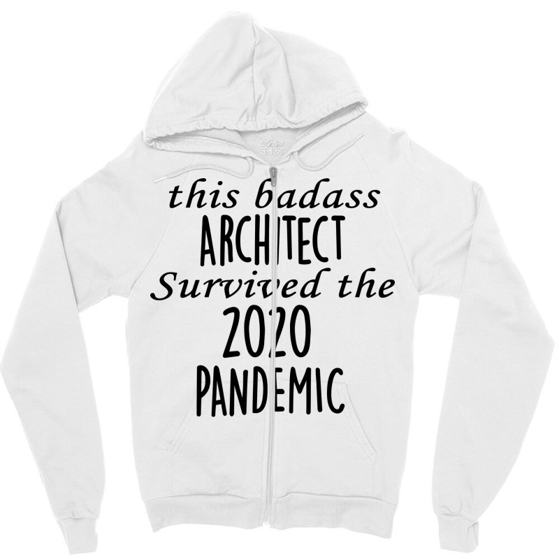 This Badass Architect Survived The 2020 Pandemic Red Zipper Hoodie | Artistshot