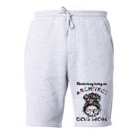 Architect Woman And Dog Mom Perfect Present For Mother Dad Friend Him Fleece Short | Artistshot