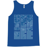 Venice Italy City Map Typography Blueprint Tank Top | Artistshot