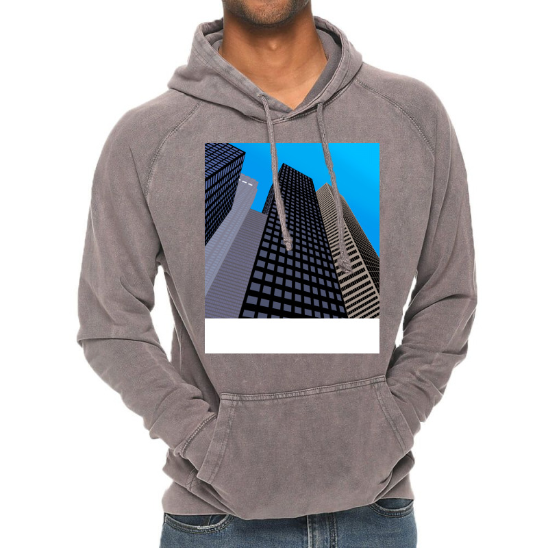 City Buildings And Blue Sky Summer Vintage Hoodie | Artistshot