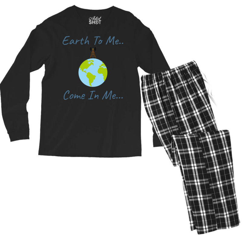 Earth To Mecome In Mespace Design Girl Men's Long Sleeve Pajama Set | Artistshot