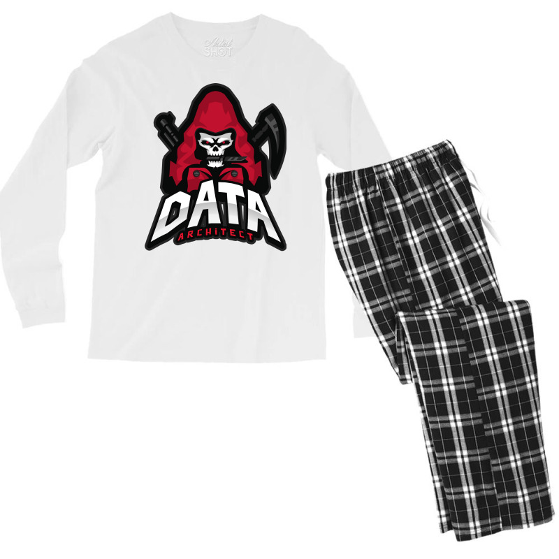 Data Architect In Control Nostalgia Men's Long Sleeve Pajama Set | Artistshot