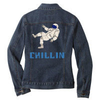 Chillin Space Astronaut 70s Ladies Denim Jacket | Artistshot