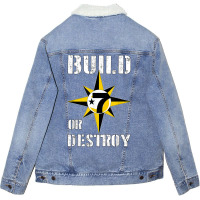 Build Or Destroy Mathematics Allah 5 Percent Godbody Nge God T Shirt Unisex Sherpa-lined Denim Jacket | Artistshot