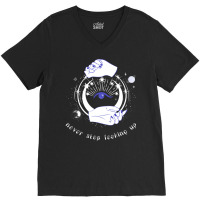 Esoteric Spiritual Astrology Galaxy Mystical Girl V-neck Tee | Artistshot