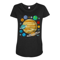 Space Science Galaxy Astronaut Universe Astronomy Solar System Tumblr Maternity Scoop Neck T-shirt | Artistshot