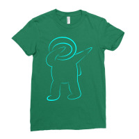 Cool Astronaut Dab Music Ladies Fitted T-shirt | Artistshot