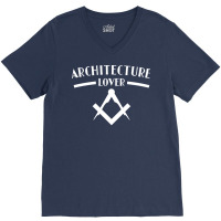 Architecture Lover Architect Student Blue V-neck Tee | Artistshot