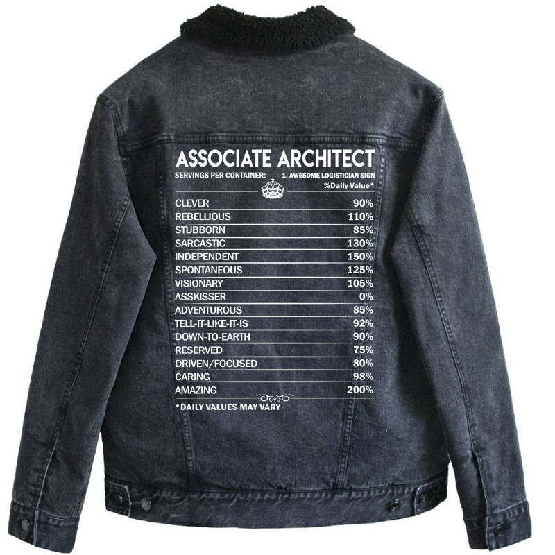 Associate Architect T  Associate Architect Factors Daily Gift Item Tee Unisex Sherpa-lined Denim Jacket | Artistshot