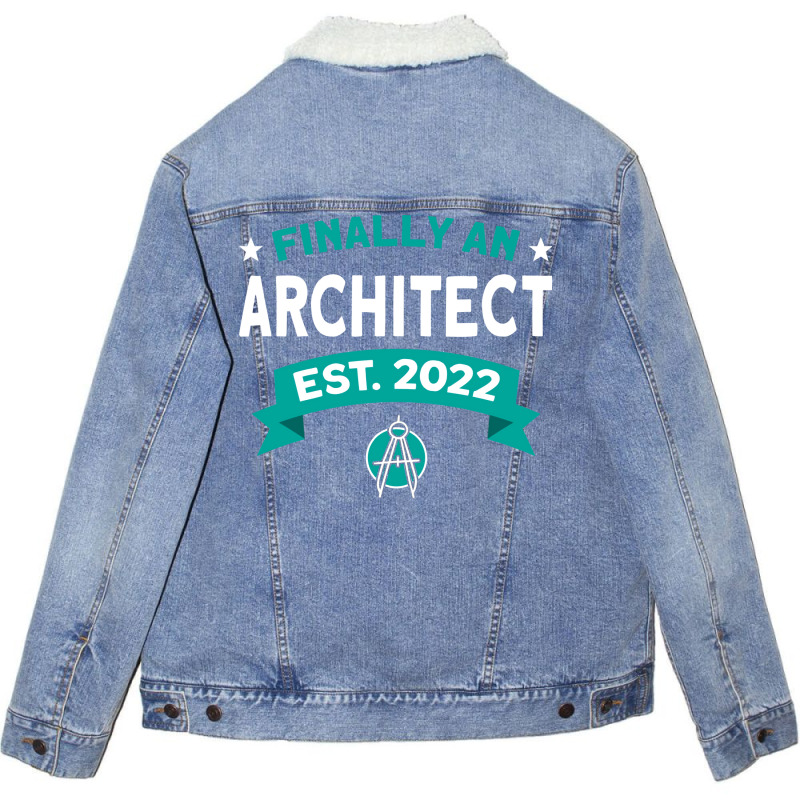 Architect Graduate Est 2022 Architecture 80s Unisex Sherpa-lined Denim Jacket | Artistshot