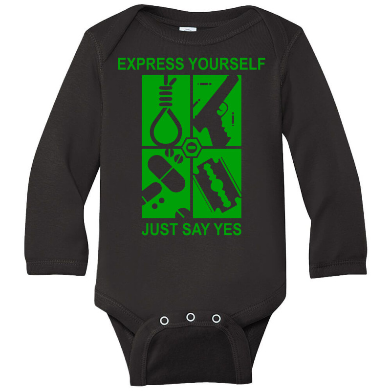 Express Yourself Type O Negative Long Sleeve Baby Bodysuit by Broliant | Artistshot