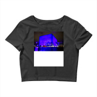 Copenhagen Modern Architecture Blue Lights Music Crop Top | Artistshot