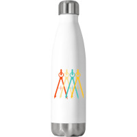 Architect  Vintage Retro Art Architect Architecture Lover Hippie Stainless Steel Water Bottle | Artistshot