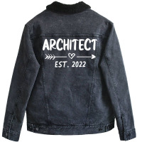 Architect Graduate Est 2022 Architecture Nature Unisex Sherpa-lined Denim Jacket | Artistshot