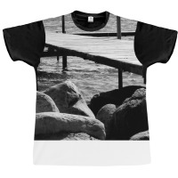 Black And White Landscape Cool Graphic T-shirt | Artistshot