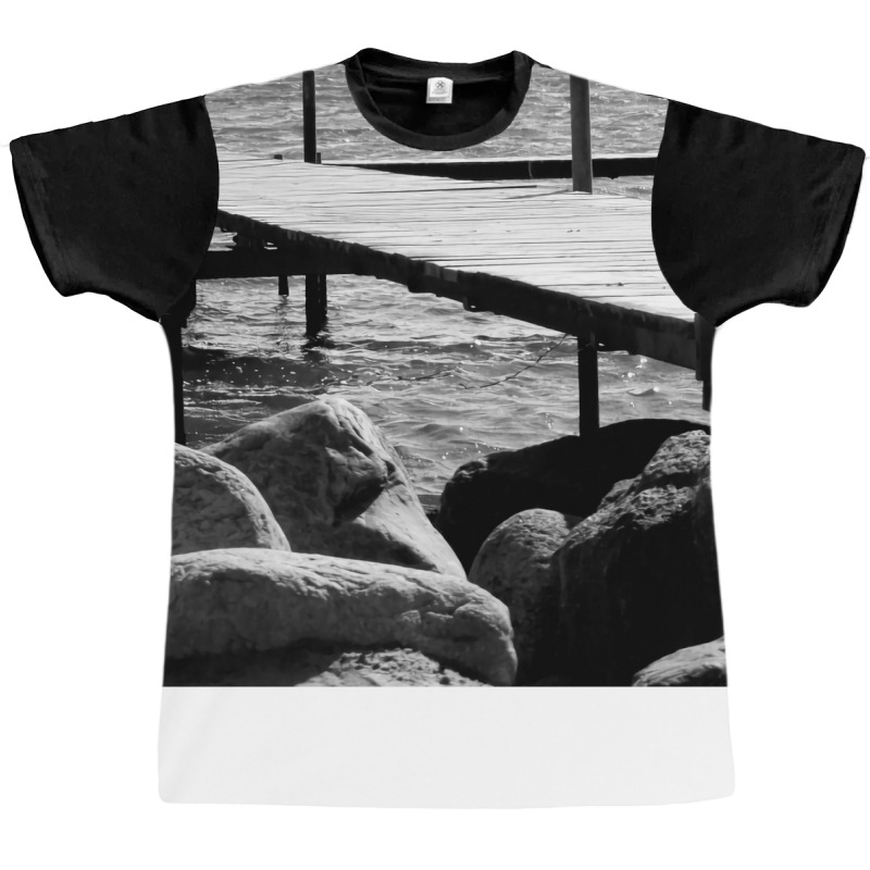 Black And White Landscape Cool Graphic T-shirt | Artistshot