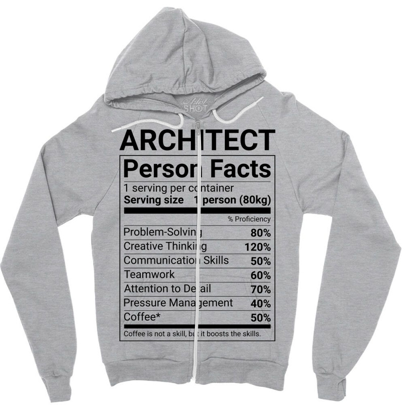 Funny Architect Person Facts Tumblr Zipper Hoodie | Artistshot