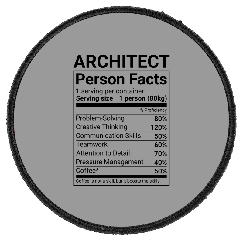 Funny Architect Person Facts Tumblr Round Patch | Artistshot