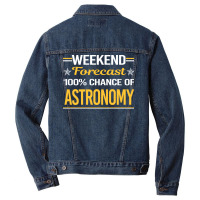 Weekend Forecast 100 Astronomy Trending Men Denim Jacket | Artistshot