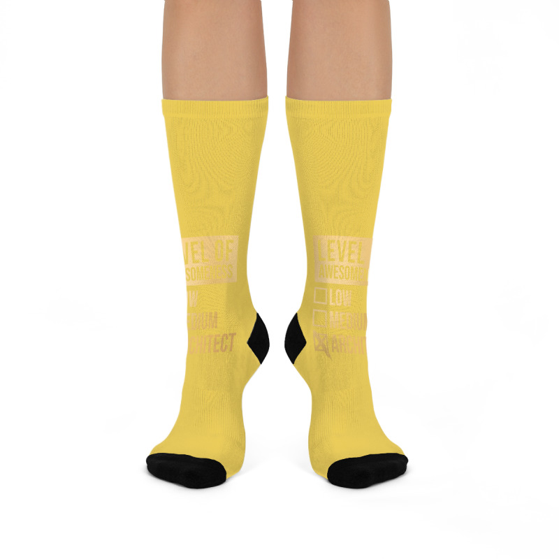 Awesome And Funny Level Of Architect Architects Architecture Gift Gift Crew Socks | Artistshot