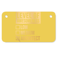 Awesome And Funny Level Of Architect Architects Architecture Gift Gift Motorcycle License Plate | Artistshot