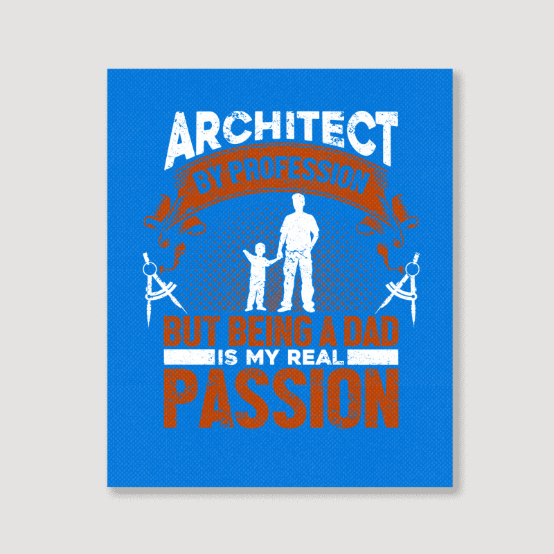 Architect Profession Architectural Design Blue Portrait Canvas Print | Artistshot