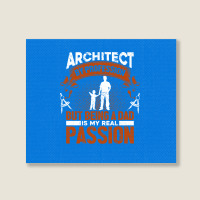 Architect Profession Architectural Design Blue Landscape Canvas Print | Artistshot