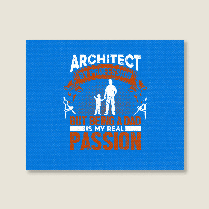 Architect Profession Architectural Design Blue Landscape Canvas Print | Artistshot