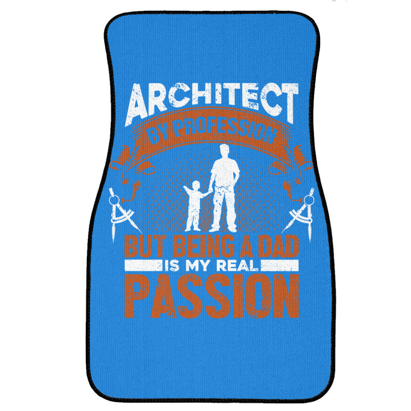 Architect Profession Architectural Design Blue Front Car Mat | Artistshot