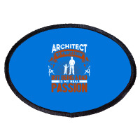 Architect Profession Architectural Design Blue Oval Patch | Artistshot