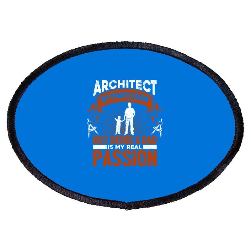 Architect Profession Architectural Design Blue Oval Patch | Artistshot