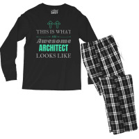 Architect Gift Red Men's Long Sleeve Pajama Set | Artistshot