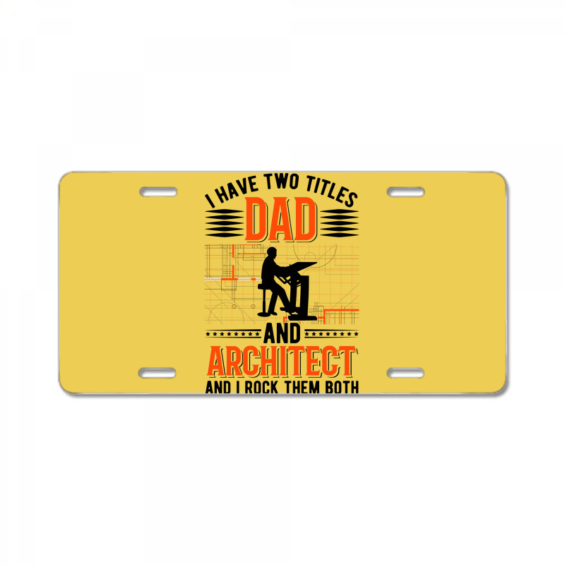 Architect Dad Architecture Nostalgia License Plate | Artistshot