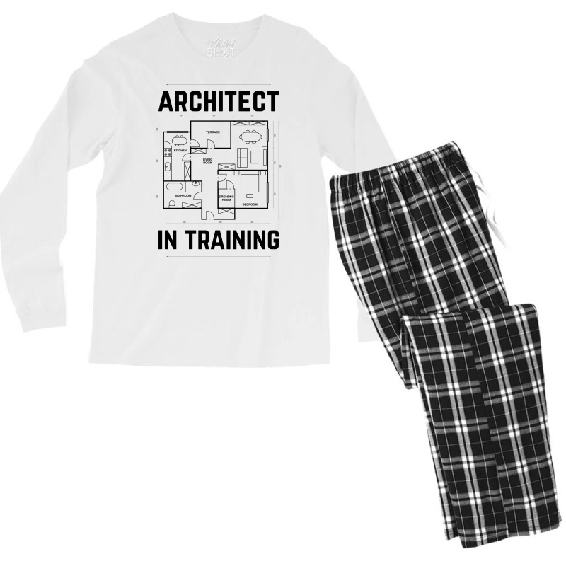 Architect In Training Aesthetic Men's Long Sleeve Pajama Set | Artistshot